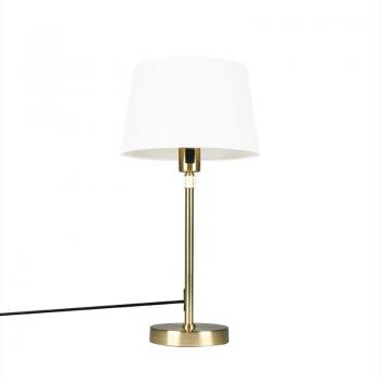Luxurious Brass & White Table Lamp
