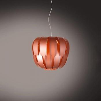 Lámpara de Suspensión 2 Focos Cobre Metal Cromado 60x45h