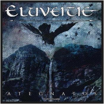 Tissu brodé Eluveitie Ategnatos en noir et bleu