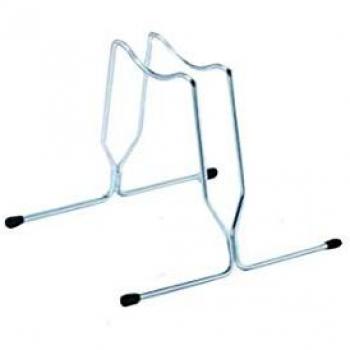 Supporto per Biciclette a Terra 1 Posto, Fisso, in Acciaio, Colore Argento, 35 x 35 x 30 cm