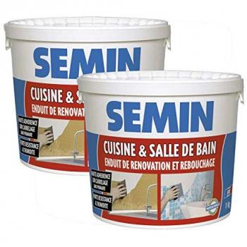 Revêtement Intérieur Semin – Ensemble 2 x 1 kg pour cuisine et salle‑de‑bain