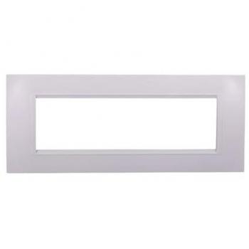 Système de plaques Bticino Livinglight à 7 modules, couleur blanc, forme carrée