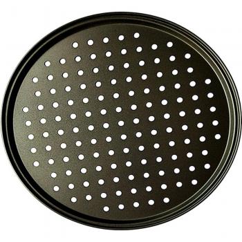 Pierre à Pizza avec plateau en maille, 26/28/32cm, acier au carbone