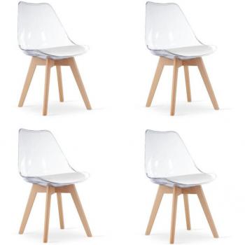 Silla Cristal con Patas Naturales