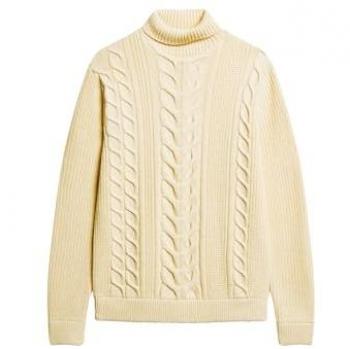 Superdry Rollkragenpullover in Wollweiß
