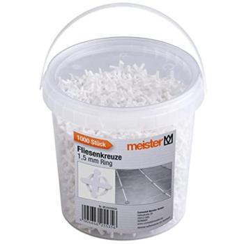 Écrou de fixation carrelage 1,5 mm – WU4426650 – 1000 unités – Polypropylène blanc