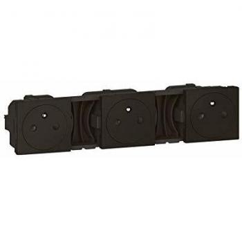 Prise Mosaic 2P+T Surface 3x2 Modules Noir