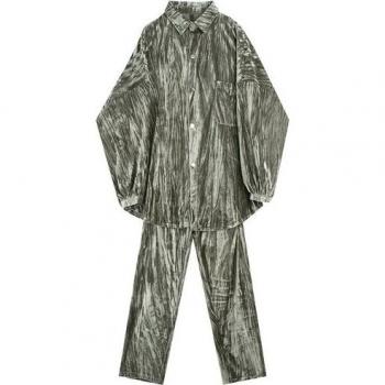 Conjunto de 2 uds. de ropa Hip Hop para hombre (camisa + pantalón)