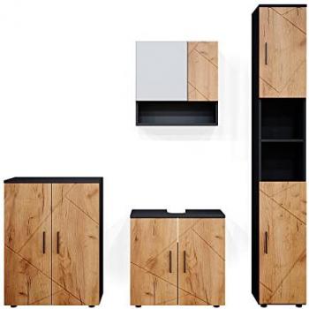 Vicco meuble salle de bain Irma, 4 pièces, anthracite