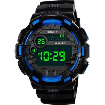 Sportliche Herren Digitaluhr mit LED-Display und Datumsfunktion