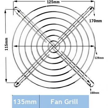 Gdstime 2pcs Iron Net Fan Grill Protector 150mm