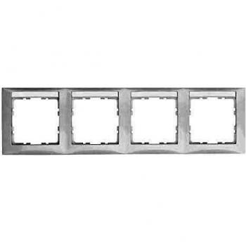 Glossy White 4-Gang Frame