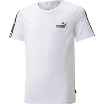 Puma T‑shirt Enfant Essentiel Tape Blanc Manches Courtes Étudiant