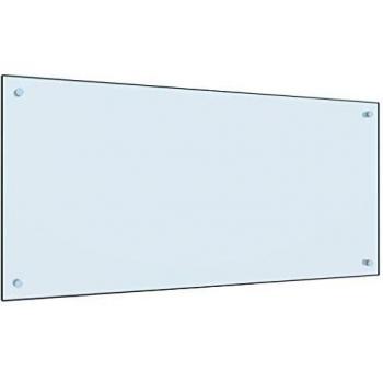 VidaXL Kitchen Backsplash White 39.4x19.7 Tempered Glass