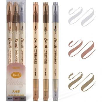 Ensemble de marqueurs à peinture aquarelle, 3 pièces, double face