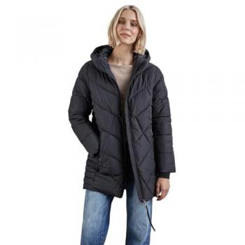 STREET ONE Steppjacke für Damen, Größe 46, blau, mit Kapuze und Tunnelzugband