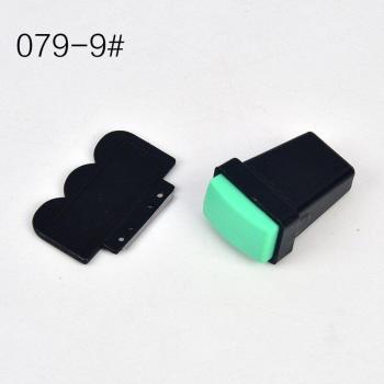 Silicone Nail Art Stamp and Scraper Set with Metallic Handle