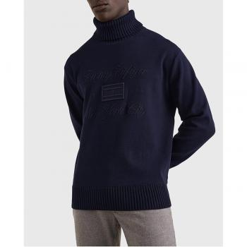 Tommy Hilfiger Jersey de hombre azul con cuello alto