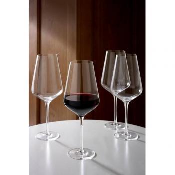 Set von 4 klaren Belgravia Rotweingläsern aus Kristall