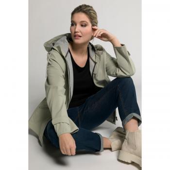 Giacca donna softshell leggera con cappuccio, Grigio, Taglia: 56/58, Poliestere