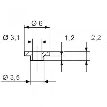 Isolierscheibe mit 3.5 mm Innendurchmesser