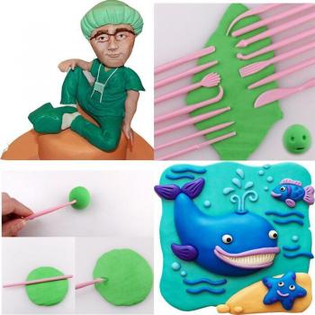 14-Piece Plastic Wax Carving Tools