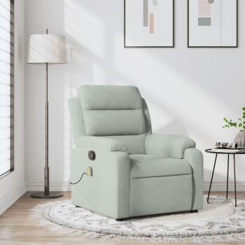 Massagesessel Grau Samt vidaXL