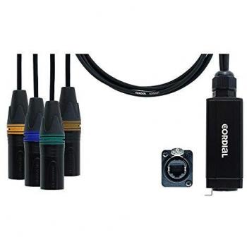 Adaptateur DMX RJ45 vers 4 XLR Mâles 5 Points
