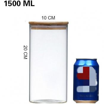 Dried Fruit Glass Jar with Wooden Cover