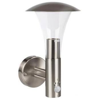 Smarte Außen-Wandbeleuchtung mit Sensor, Edelstahl Silber, App-gesteuertes dimmbares RGB LED, 8,5 Watt, 806 Lumen, Gr
