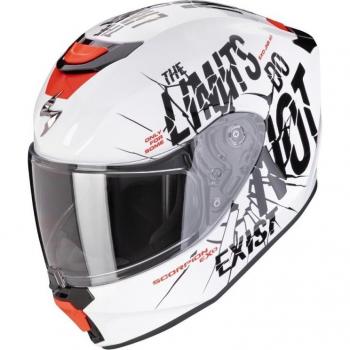 Scorpion Exo Motorradhelm Exo-JNR Air Boum Schwarz Weiss L
