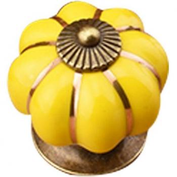 Tirage de tiroir citrouille en céramique