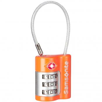 Samsonite V Travel Lock – US Air Tr3dial Kabelsperre für Koffer, Orange