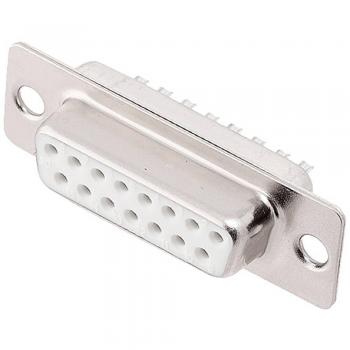 Encitech 180° D-SUB Receptacle 15-Pin Tray
