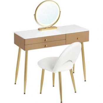 WOLTU Beauty Corner: Toeletta con Schienale e Illuminazione RGB