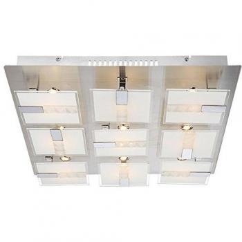 Globo 41711‑9 : Lampe de Bureau 40,5 W, Plafonnier LED, Verre Satiné