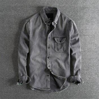 Vintage Denim Shirt im Harajuku-Stil