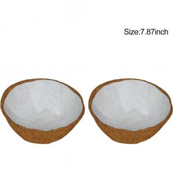 2pcs Natural Coconut Fiber Hanging Basket Inserts