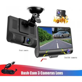 FHD 4-Inch Three Way Dash Cam with G-Sensor and Night Vision