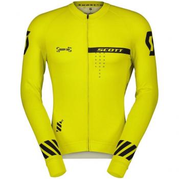 Scott RC Pro Langarm Fahrradtrikot Herren Größe S Gelb 2025