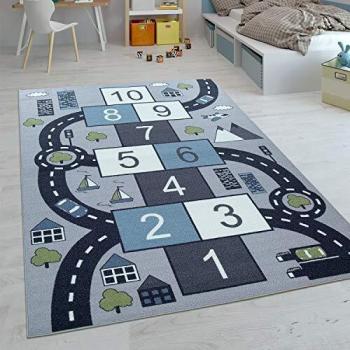 Tapis Enfant Design Moderne Gris 120x160 cm