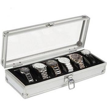 Aluminum Watch Storage Case with 6/12 Grid Slots
