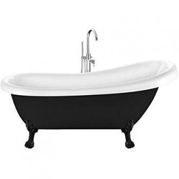 Elegante Badewanne Richmond Schwarz mit Löwenfüßen