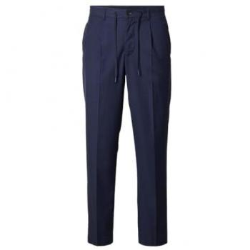 Navy Pantaloni con Piega Frontale SLH Leroy