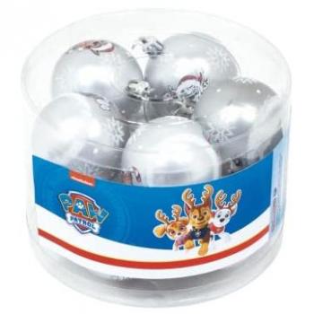 Pack de 10 Bolas de Navidad 6 cm Plateadas