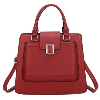 Dual Handle Wine‑Toned JFY Tote for Women
