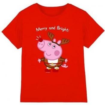 Pull léger rouge George Pig renne (enfant 12–13)