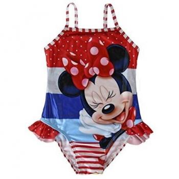 Bañador para niñas Minnie Mouse, rojo/azul (talla 2)
