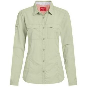 Craghoppers Damen Adventure III No‑Silk‑Life Langarmshirt – Größe 14 UK (weiß)