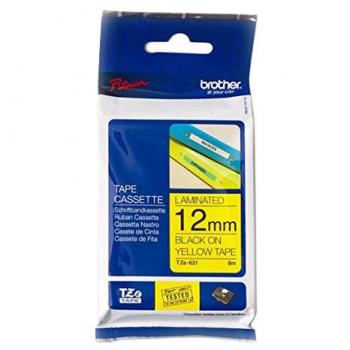 Brother P-touch Schriftband TZe-S631 12 mm, schwarz auf gelb